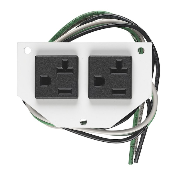 Recessed 10" Series, Sub Plate, 1/2 Perimeter, PreWired Duplex, 24" Leads